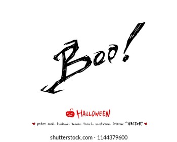 Hand drawn Halloween poster - vector