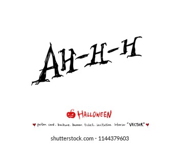 Hand drawn Halloween poster - vector