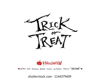 Hand drawn Halloween poster - vector