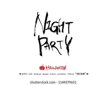Hand drawn Halloween poster - vector
