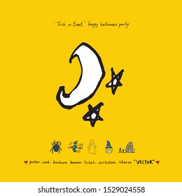 Hand drawn Halloween poster - vector  