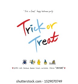 Hand drawn Halloween poster - vector 