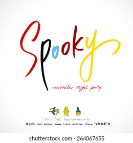 Hand drawn Halloween poster - vector