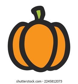 Hand Drawn Halloween Pumpkin for Autumn October
