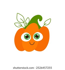 Hand drawn Halloween pumpkin character for kids, perfect for party decorations and crafts