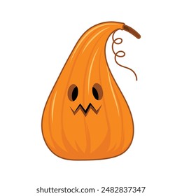 Hand drawn halloween pumpkins illustration.