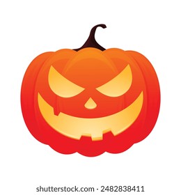 Hand drawn halloween pumpkins illustration.