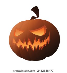 Hand drawn halloween pumpkins illustration.