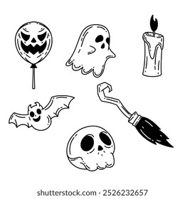 Hand Drawn Halloween Set eps 10