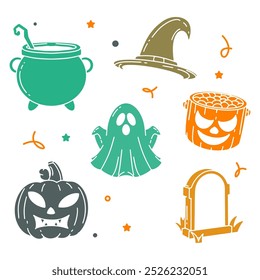 Hand Drawn Halloween Set eps10