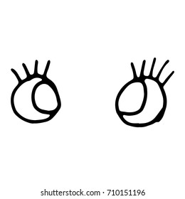 Hand Drawn Halloween Set. Eyes.