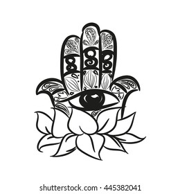 Hand drawn hamsa illustration