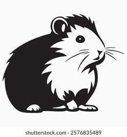 Hand drawn Hamster animal silhouette