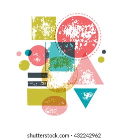 hand drawn, handcrafted, handmade stamp set and ink stains, textures, abstract shapes
