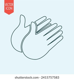 Hand drawn hands clapping icon design vector flat modern isolated illustration