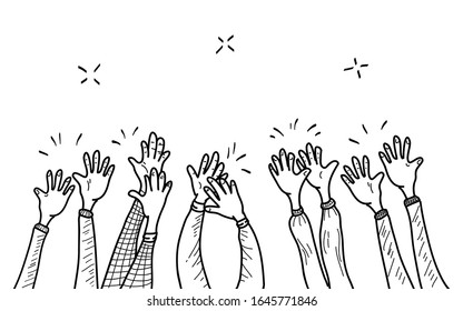 Applause Hand Draw Stock Vector (Royalty Free) 1085695643