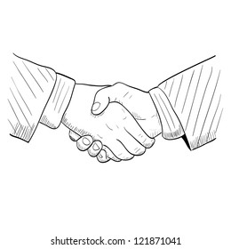 Hand drawn handshake