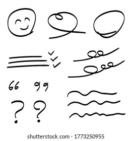 hand drawn handwriting symbol vector