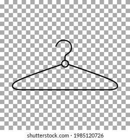 Hand Drawn Hanger Icon Isolated on Transparent Background. Vector Illustration