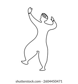 Hand drawn happy Baisakhi Continuous one line style Simple illustration illustration
