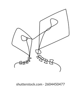 Hand drawn happy Baisakhi Continuous one line style Simple illustration illustration
