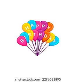 	
Hand drawn happy birthday lettering with balloons, confetti, cake and candles logo art design