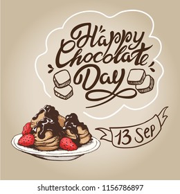 Hand Drawn Happy Chocolate Day Typography Lettering 8