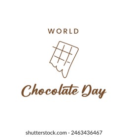 Hand drawn Happy chocolate day. Vector