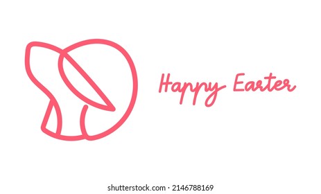 Hand drawn happy easter day  isolated on white  background  ,illustration  Vector EPS 10