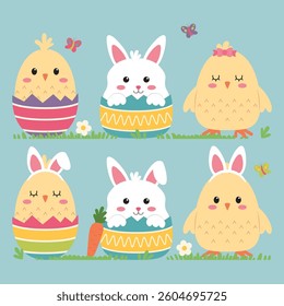Hand Drawn Happy Easter Day illustration Vector