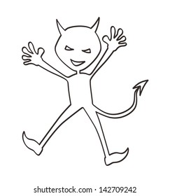 hand drawn happy evil
