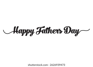 hand drawn happy fathers day icon, lettering calligraphy on white background.