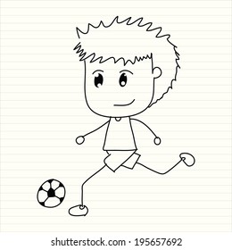 Hand drawn happy kid