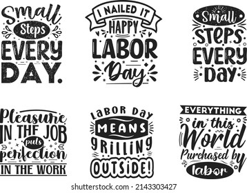 Hand drawn happy Labor day lettering typography for holiday greetings and invitations and T-shirt. United States Labor Day .