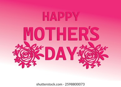 hand drawn happy mothers day text writing lettering icon. happy mothers day with banner poster and greeting card. vector illustrating.