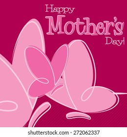 Hand Drawn Happy Mother's Day card in vector format.