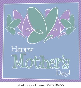 Hand Drawn Happy Mother's Day card in vector format.