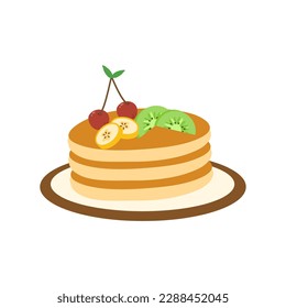 hand drawn happy pancake day illustration