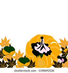 Hand drawn Happy Thanksgiving typography poster. Celebration text with berries and leaves for postcard, icon or badge. Vector calligraphy lettering holiday quote
