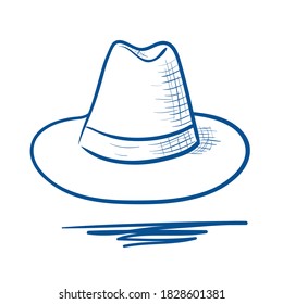 Hand drawn hat vector illustration