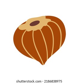 avellano dibujado a mano en un estilo plano. ilustración infantil vectorial.