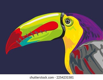 hand drawn head bird collection vector illustration