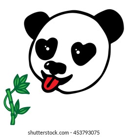 Hand drawn head of cute Panda. Sketch for tattoo, poster, print or t-shirt. Relaxing coloring book for adult and older children.