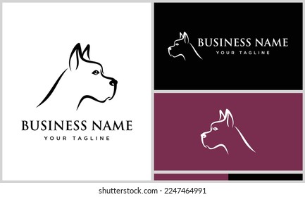 hand drawn head dog logo