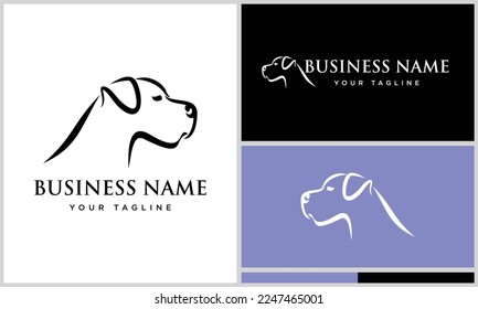 hand drawn head dog logo