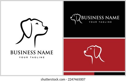 hand drawn head dog logo