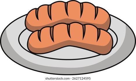 Hand drawn healthy breakfast. Various tasty food and drinks. Vector illustration	