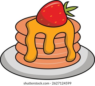 Hand drawn healthy breakfast. Various tasty food and drinks. Vector illustration	
