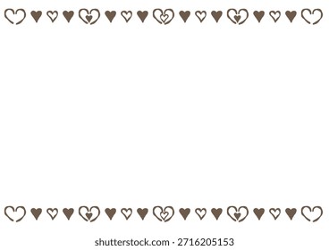 Hand Drawn Heart Border Frame Illustration