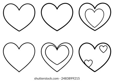 Hand Drawn Heart Classic Line Art Illustration Ideas